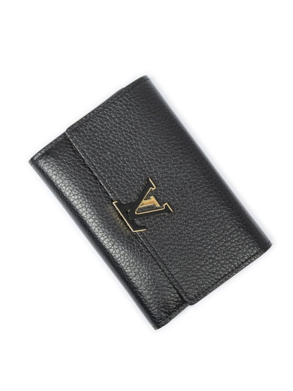 Louis Vuitton Capucines Black Pink Taurillon Leather Wallet